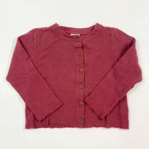 Petit soft burgundy merino cardigan 5Y/110