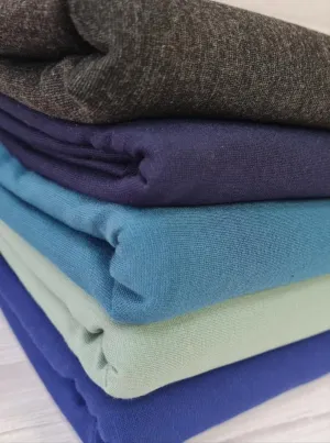 Ponte Roma solid stretch jersey fabric. VIscose/Polyester, 5% elastane. per 1/2m