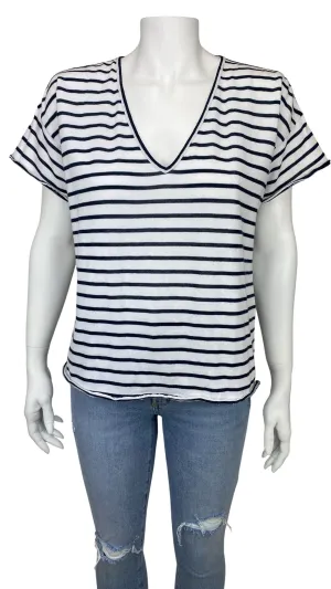 Rag & Bone, Women's Boxy Striped Tee, White/Navy, Size M