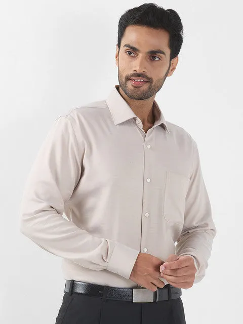 Raymond Men Brown Structured Contemporary Fit Cotton Wrinkle Free Formal Shirt