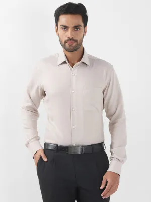 Raymond Men Brown Structured Contemporary Fit Cotton Wrinkle Free Formal Shirt