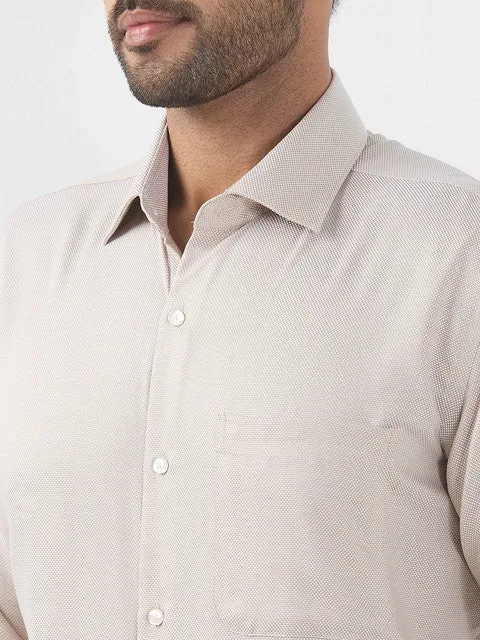 Raymond Men Brown Structured Contemporary Fit Cotton Wrinkle Free Formal Shirt