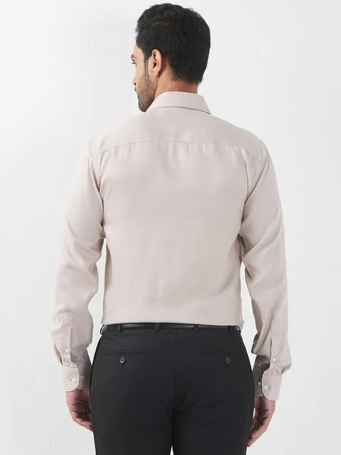 Raymond Men Brown Structured Contemporary Fit Cotton Wrinkle Free Formal Shirt