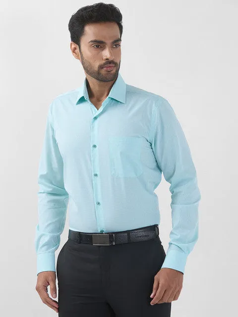Raymond Men Green Checks Contemporary Fit Cotton Wrinkle Free Formal Shirt