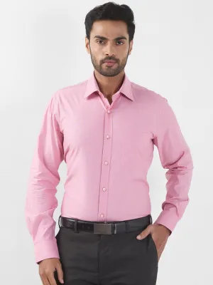 Raymond Men Pink Solid Contemporary Fit Cotton Formal Shirts