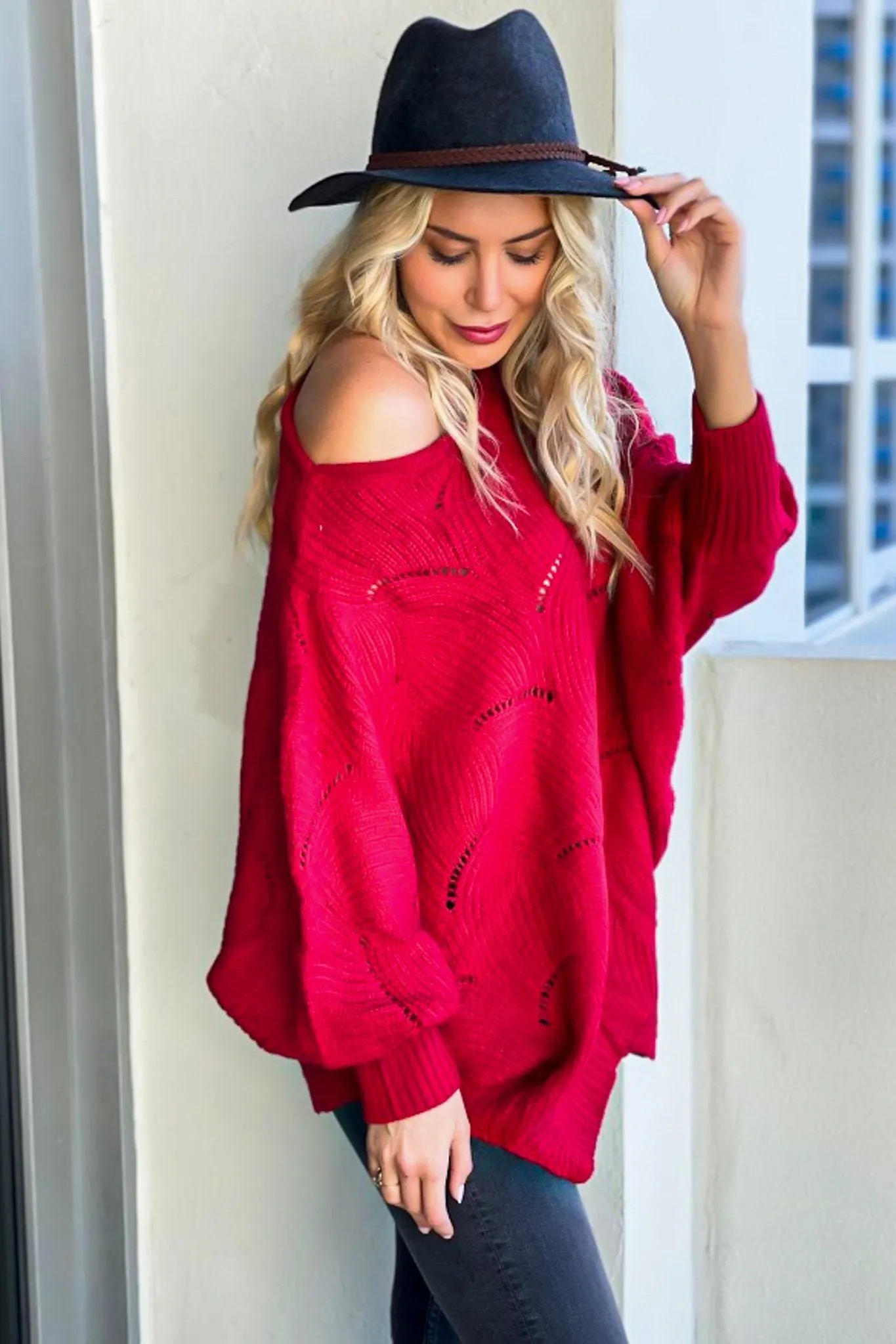 Red Knit Sweater