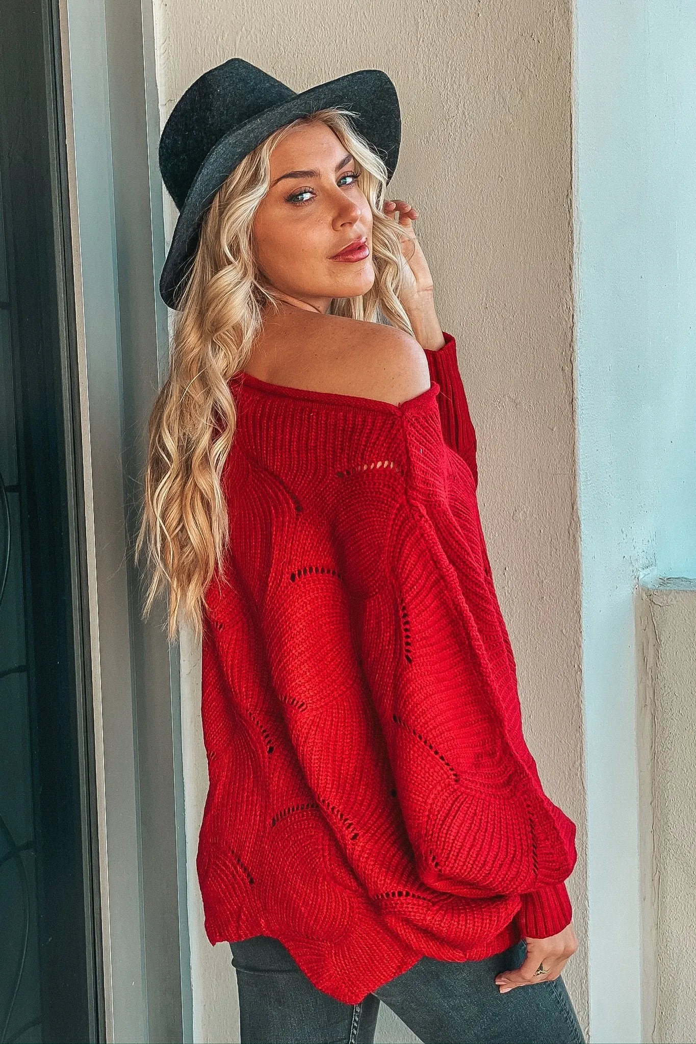 Red Knit Sweater