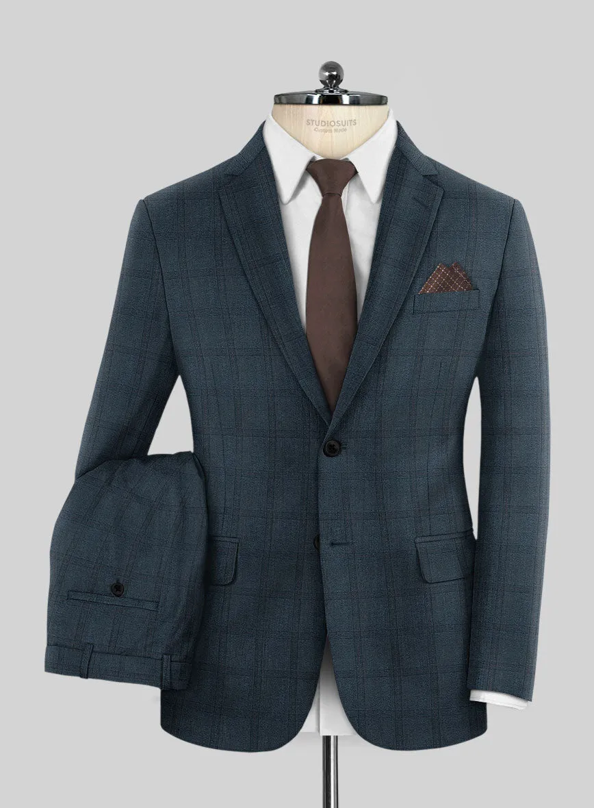 Reda Baltie Blue Checks Wool Suit