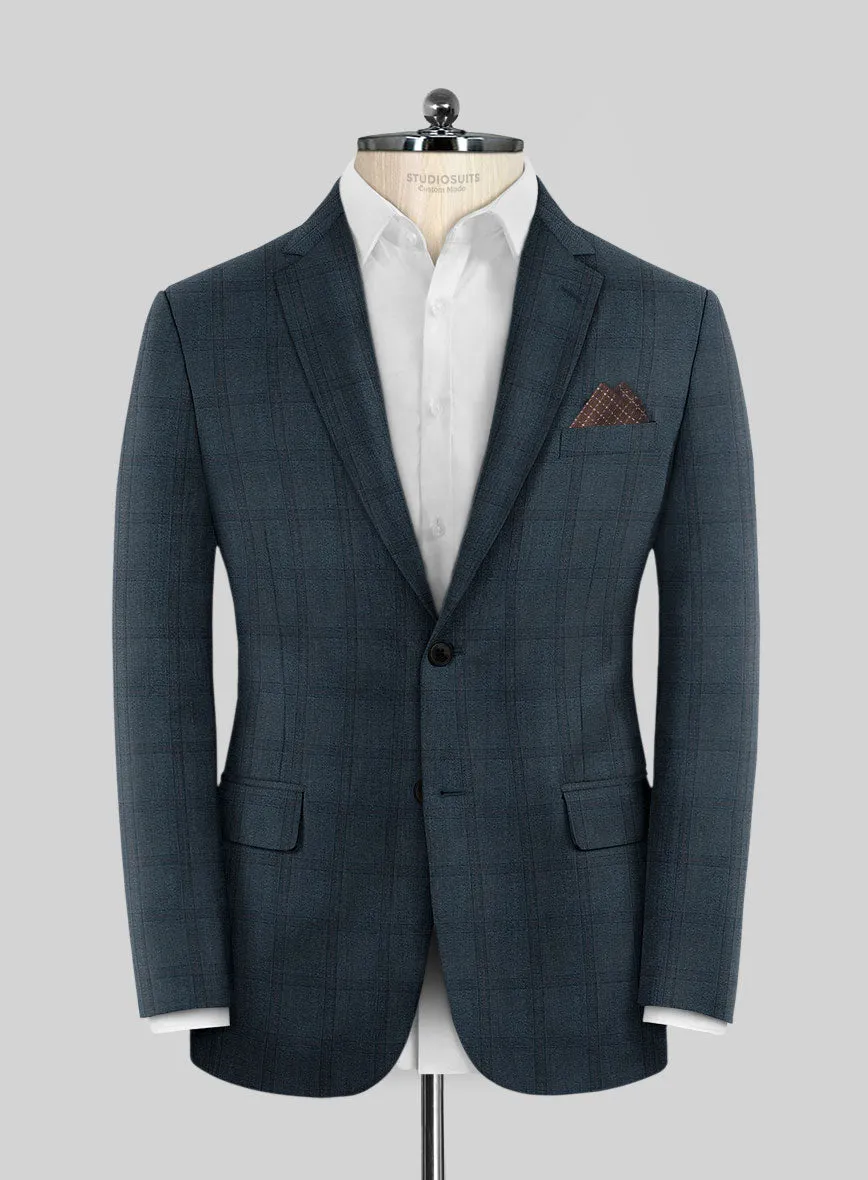 Reda Baltie Blue Checks Wool Suit