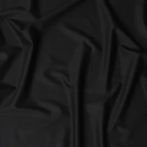 Refined Black Wool Suiting Fabric - UK Crafted, 150cm Width, 4 Mtrs Per Piece-D17760