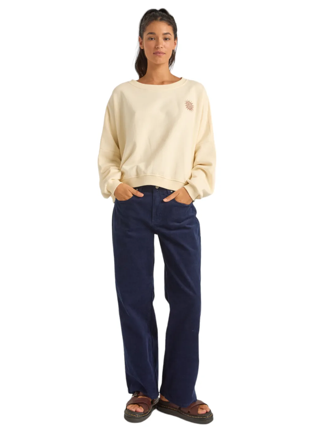 Rhythm - Sun Bleached Slouch Fleece - Cream