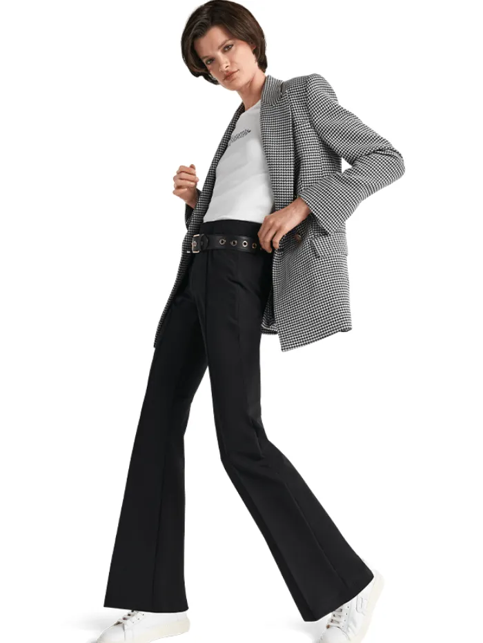 Riani Slim Fit Black Boot Cut Trousers 383630 4175 Col 999