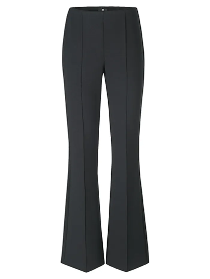 Riani Slim Fit Bootcut Scuba Trousers In Black 433470-8190 Col 999