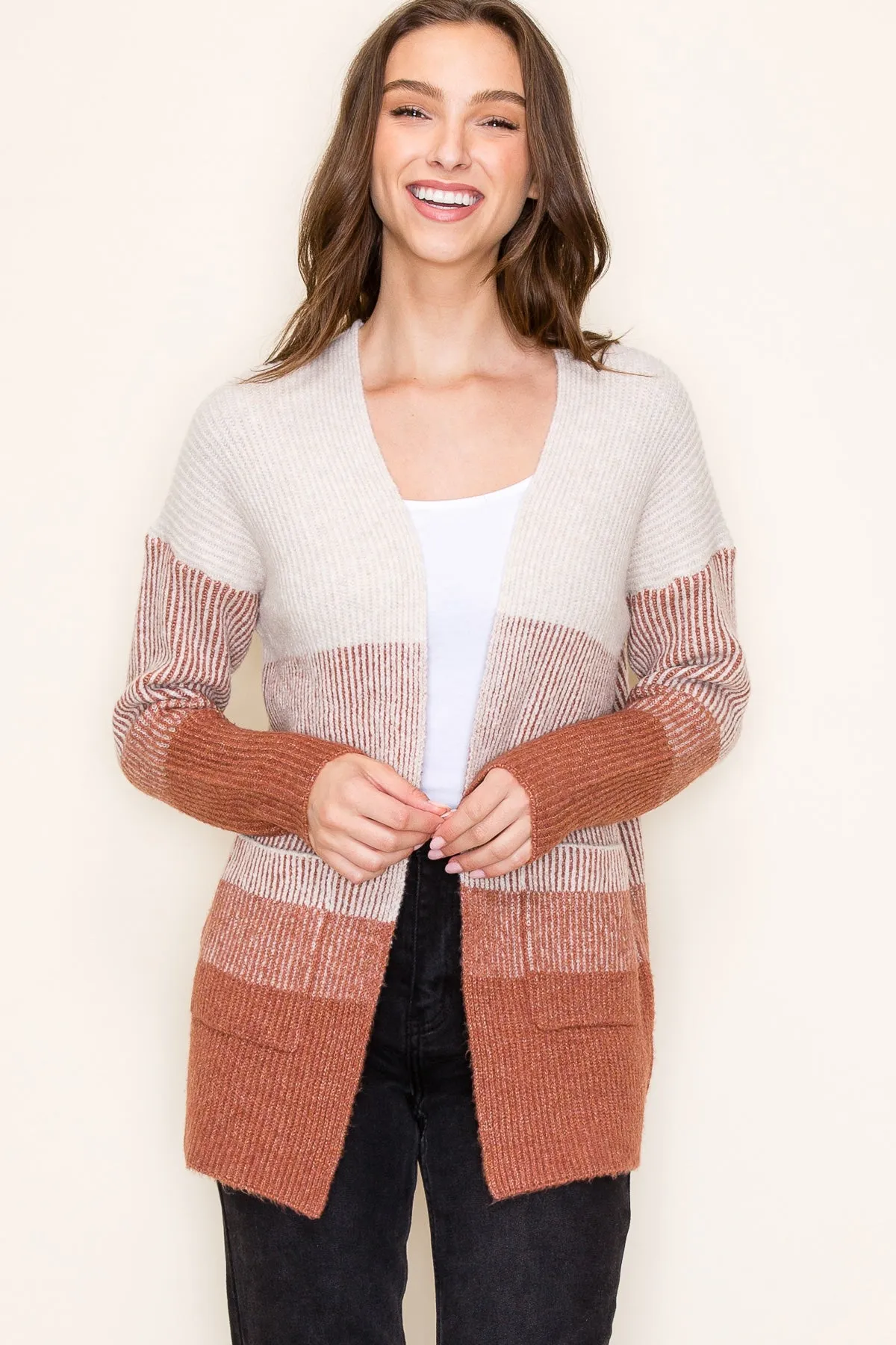 Ribbed Colorblock Cardigans - 3 Colors! - FINAL SALE