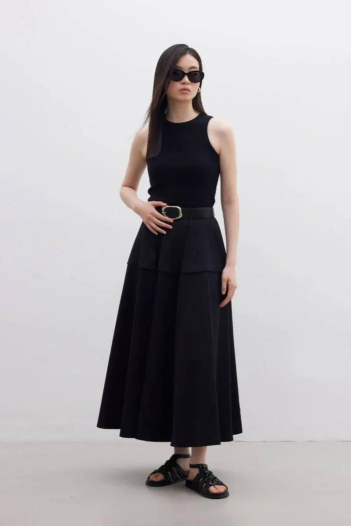Ruffled Skirt Black