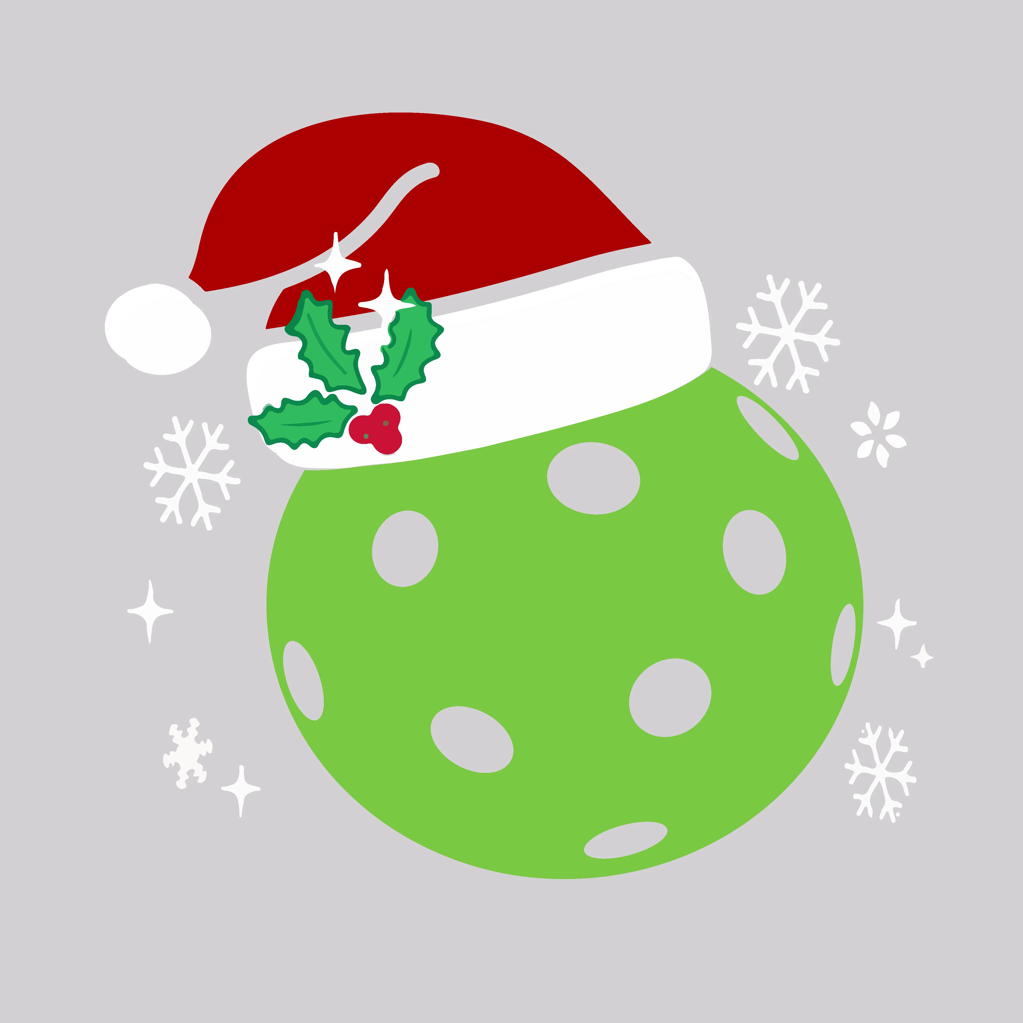 Santa Hat | Women’s Short Sleeve Crewneck Pickleball Shirts | 100% Polyester