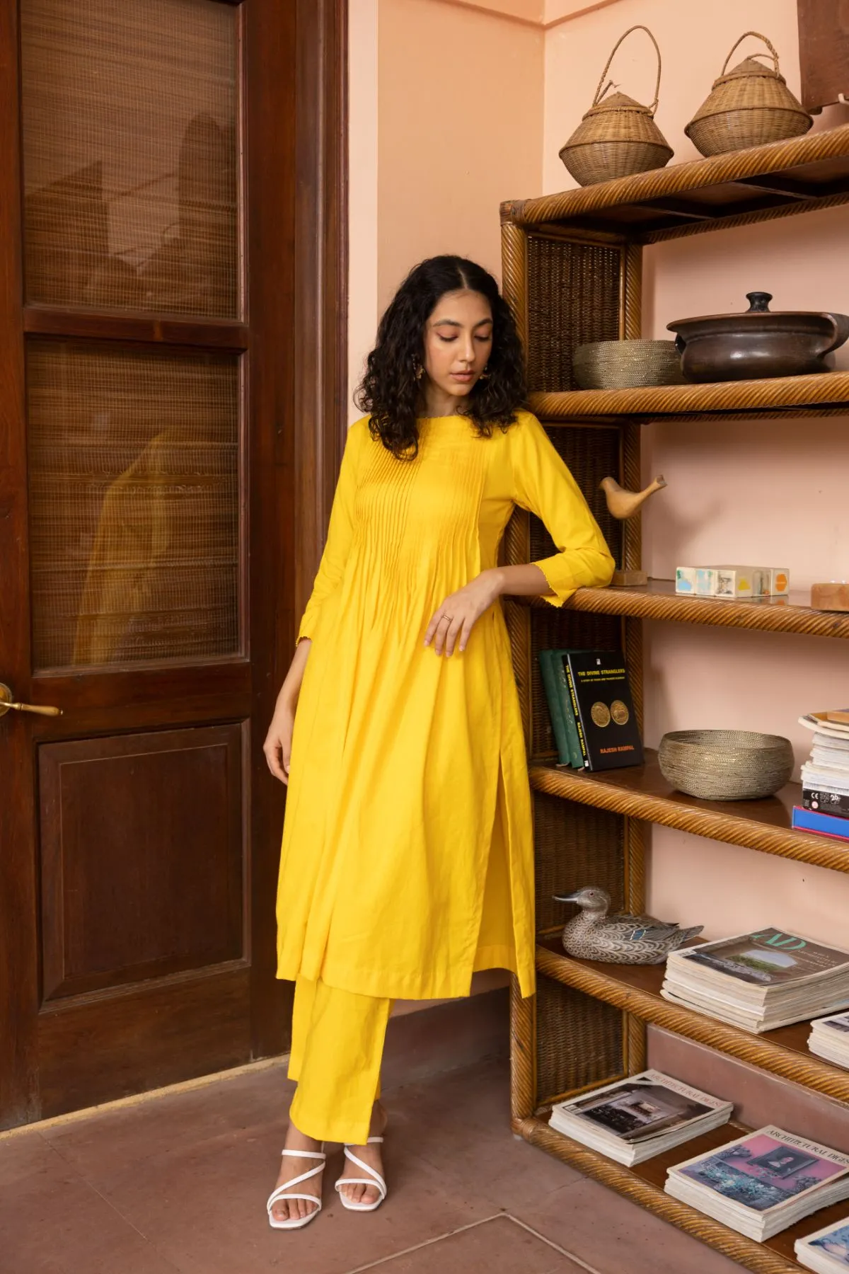 Santorini Kurta Set - Yellow (Set of 2)