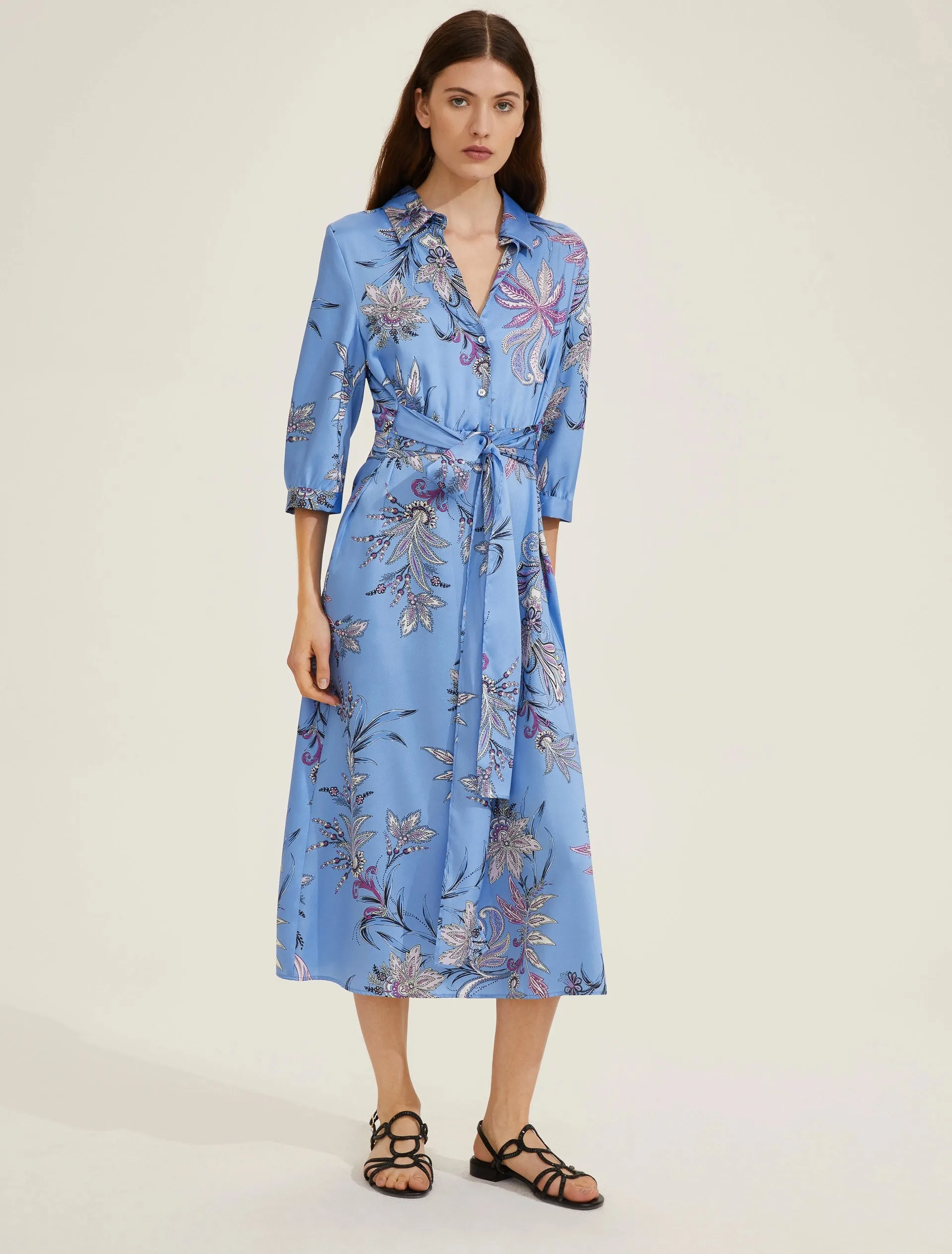 Sash Dress - Light blue