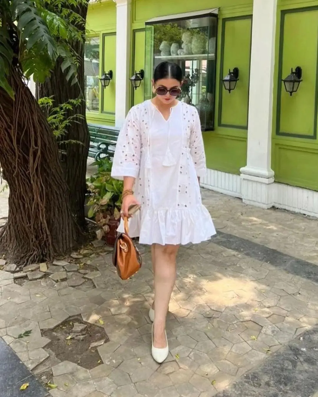 Schiffli embroidered Cotton Dress