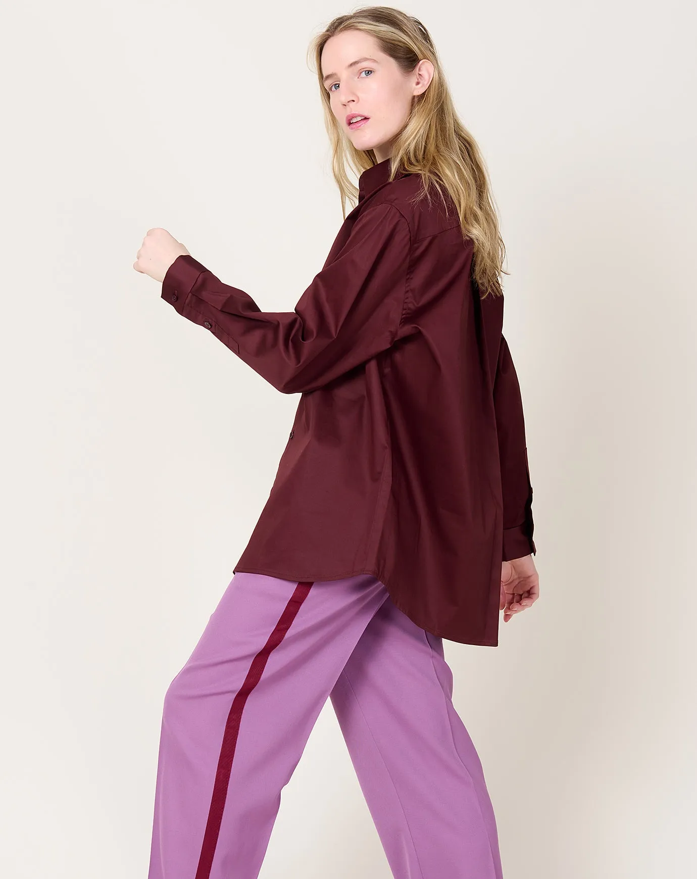 Signature Button Down in Burgundy