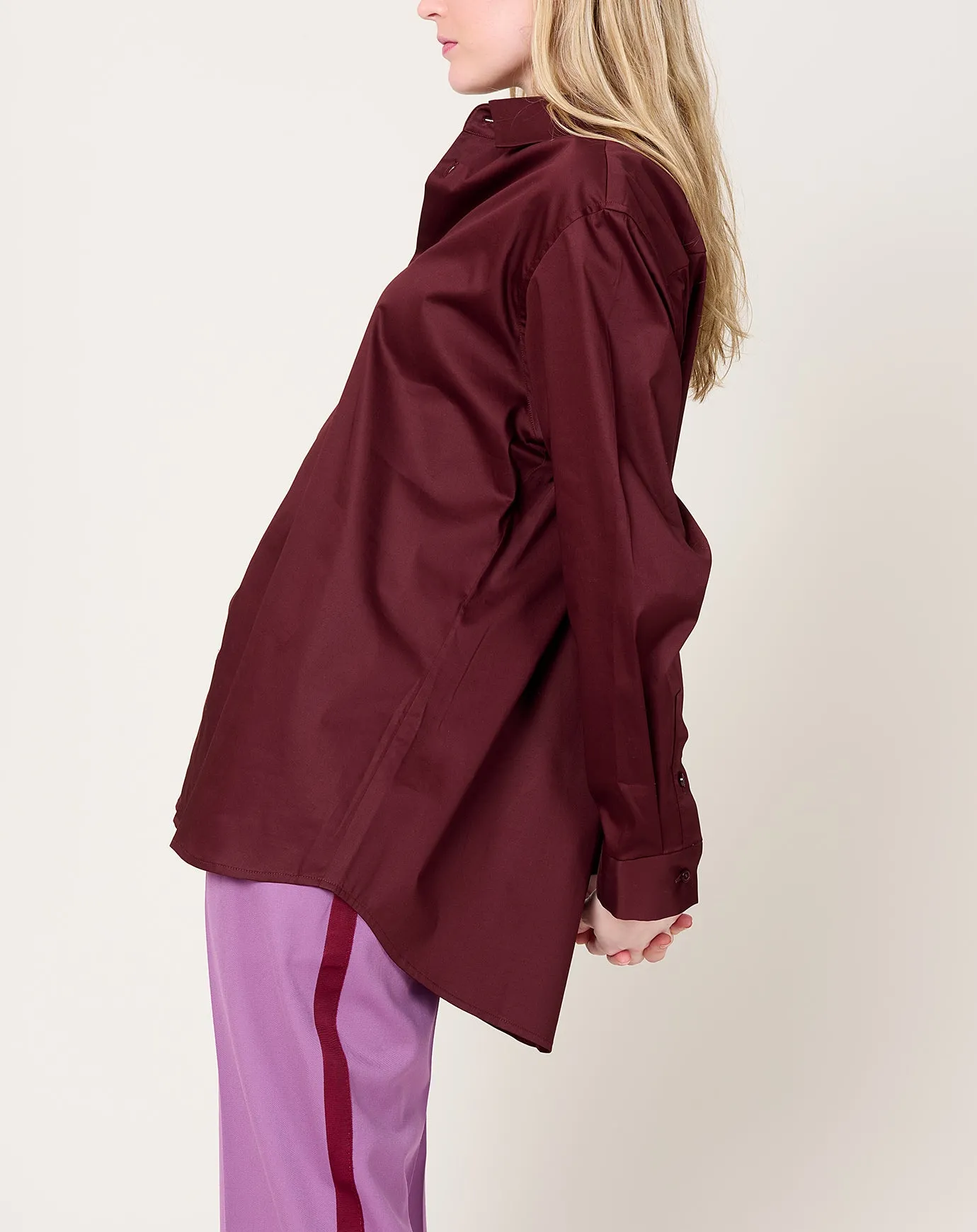 Signature Button Down in Burgundy