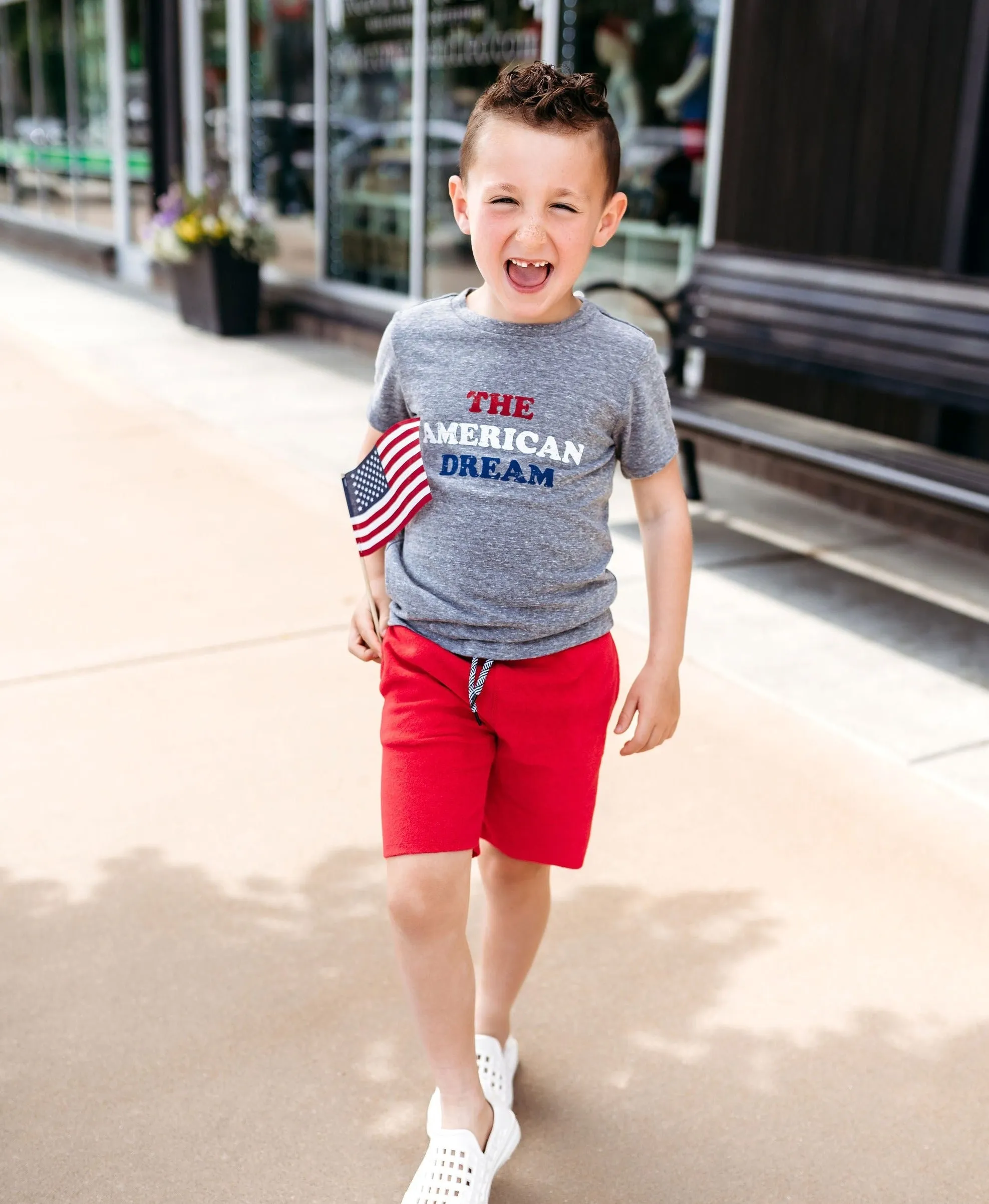 SILAS - The American Dream Tee in Heather Grey