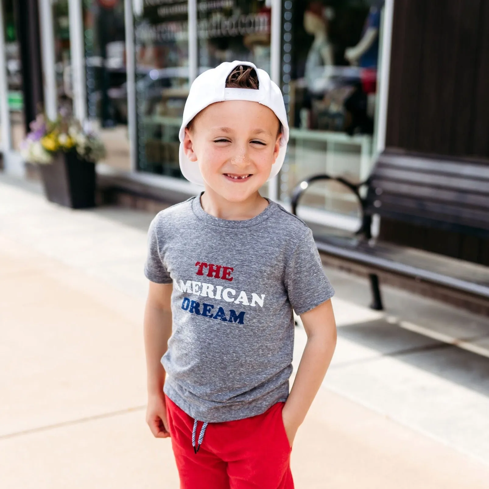 SILAS - The American Dream Tee in Heather Grey