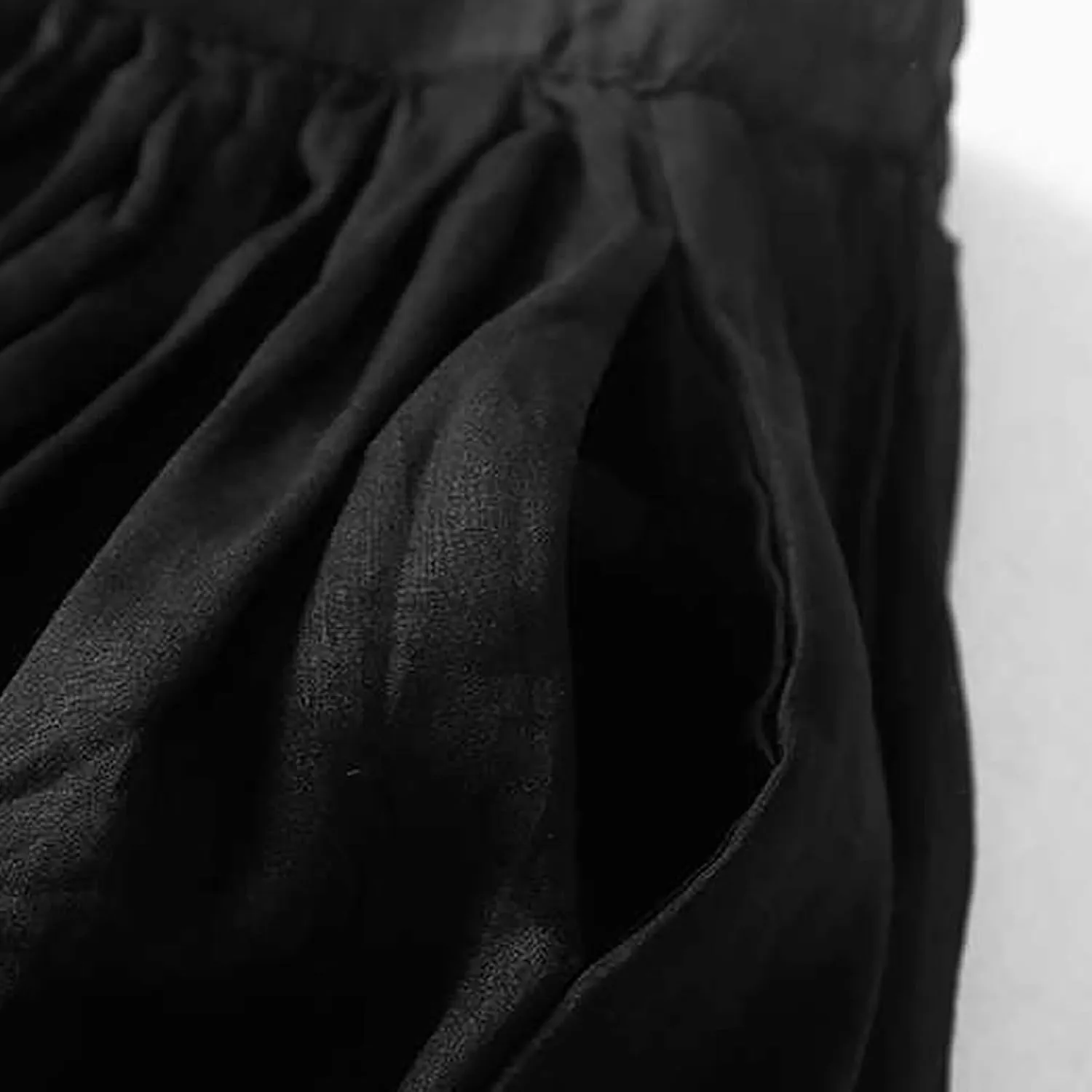 Skirts for Women Elastic High Waist Linen Ankle Skirt Fashion Casual Swing Long Skirt Elegant Flowy Pleated Skirts