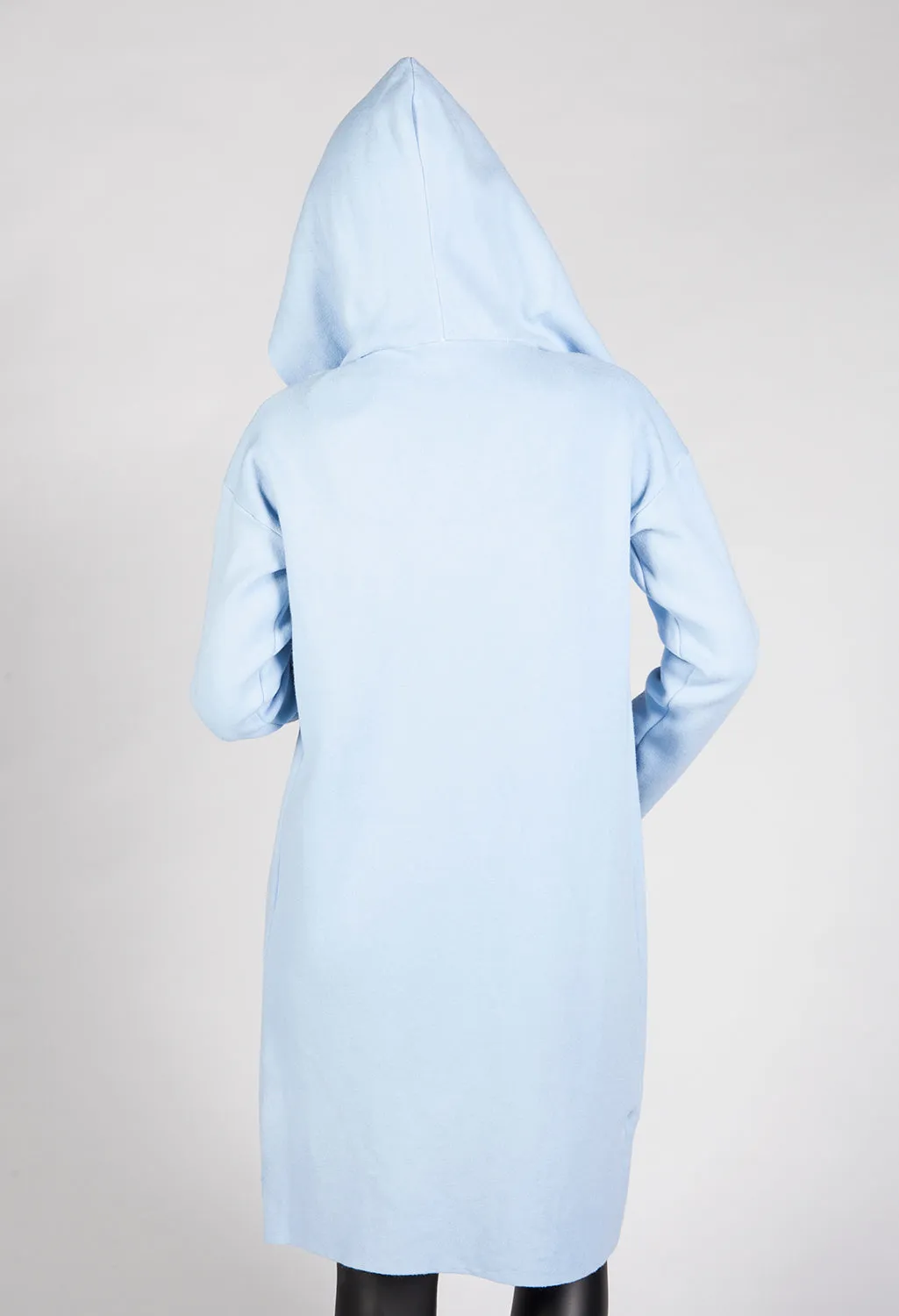 Sky Blue Long Knit Open Cardigan