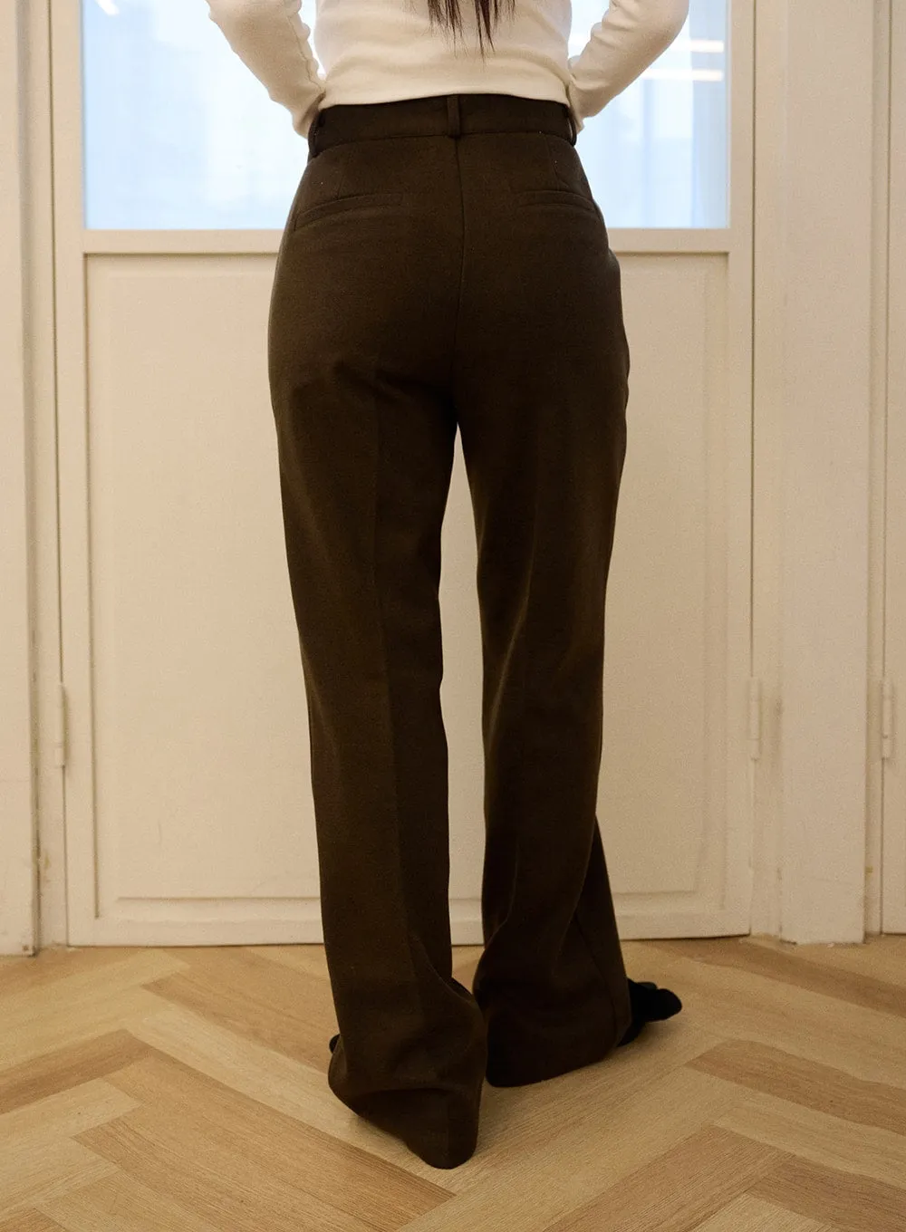 Split Straight Leg Trousers OD326