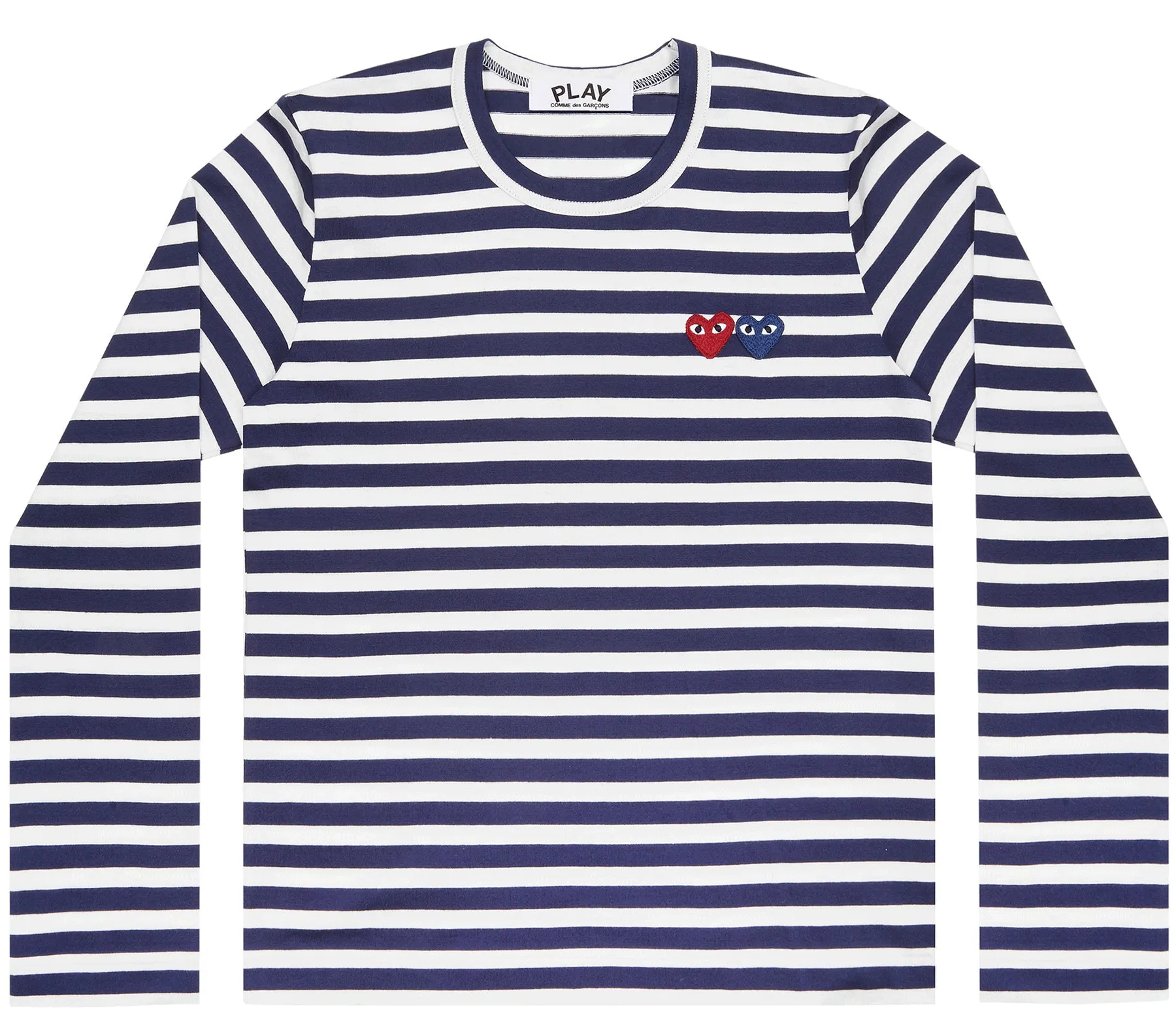 Stripes With Red And Blue Heart Women