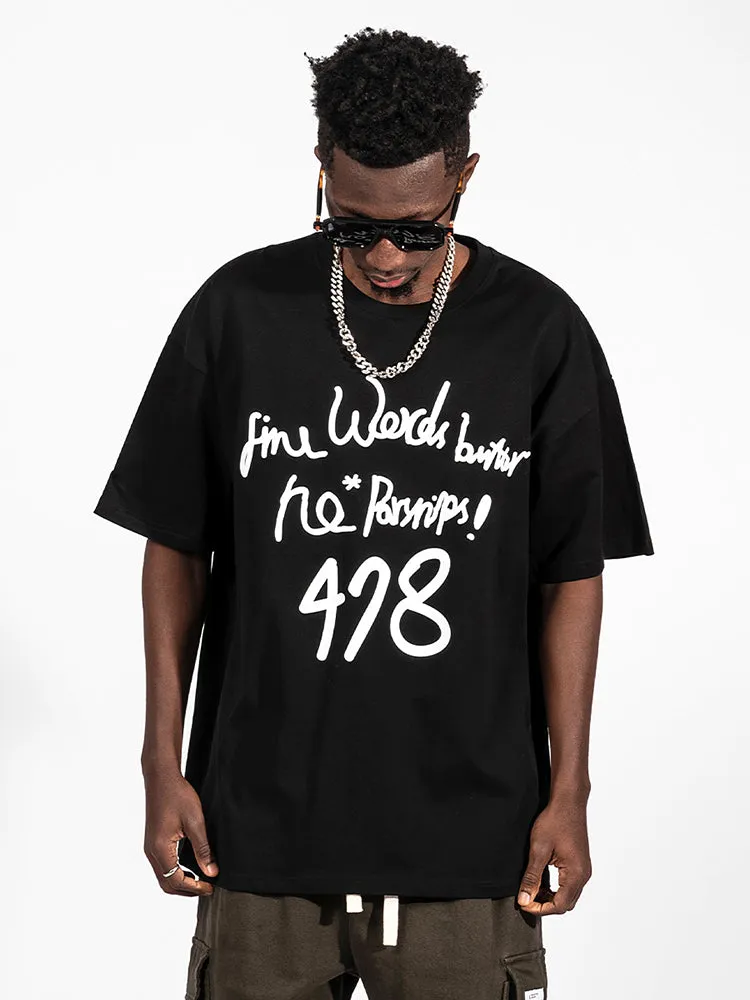 Stylish Letter Print Loose T-Shirt