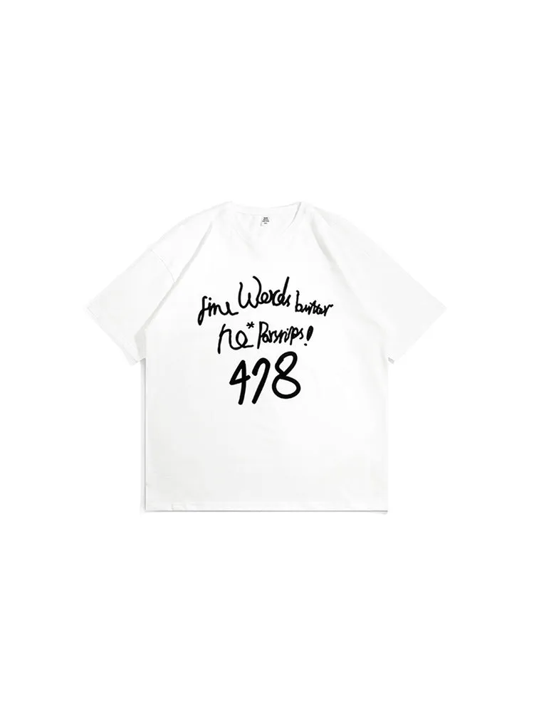 Stylish Letter Print Loose T-Shirt