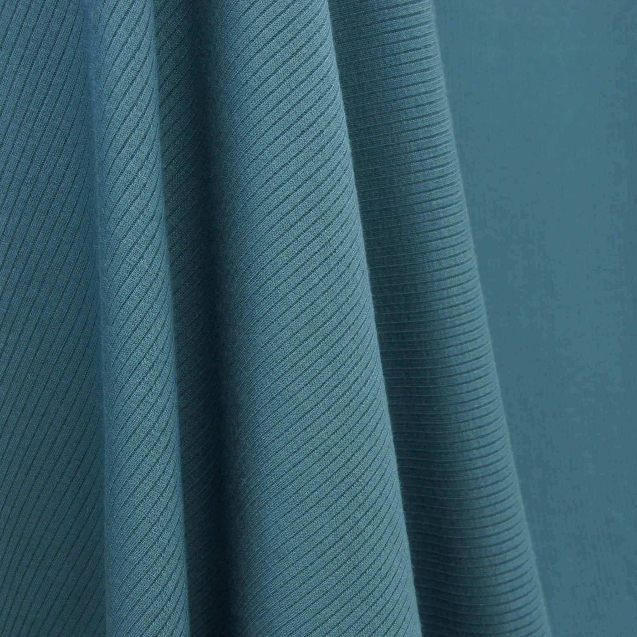 Tencel Modal Spandex Ribbed Knit - Teal Blue