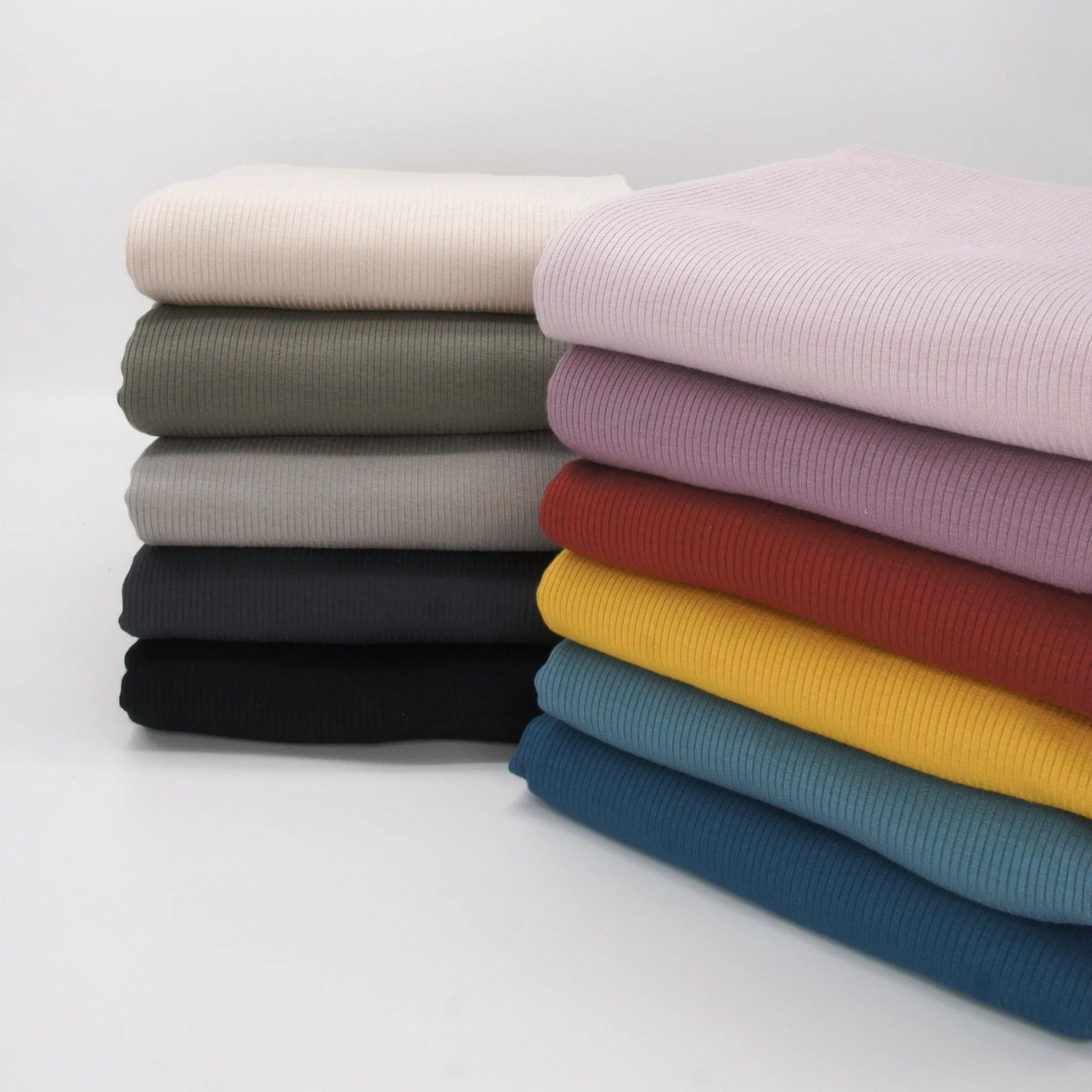 Tencel Modal Spandex Ribbed Knit - Teal Blue