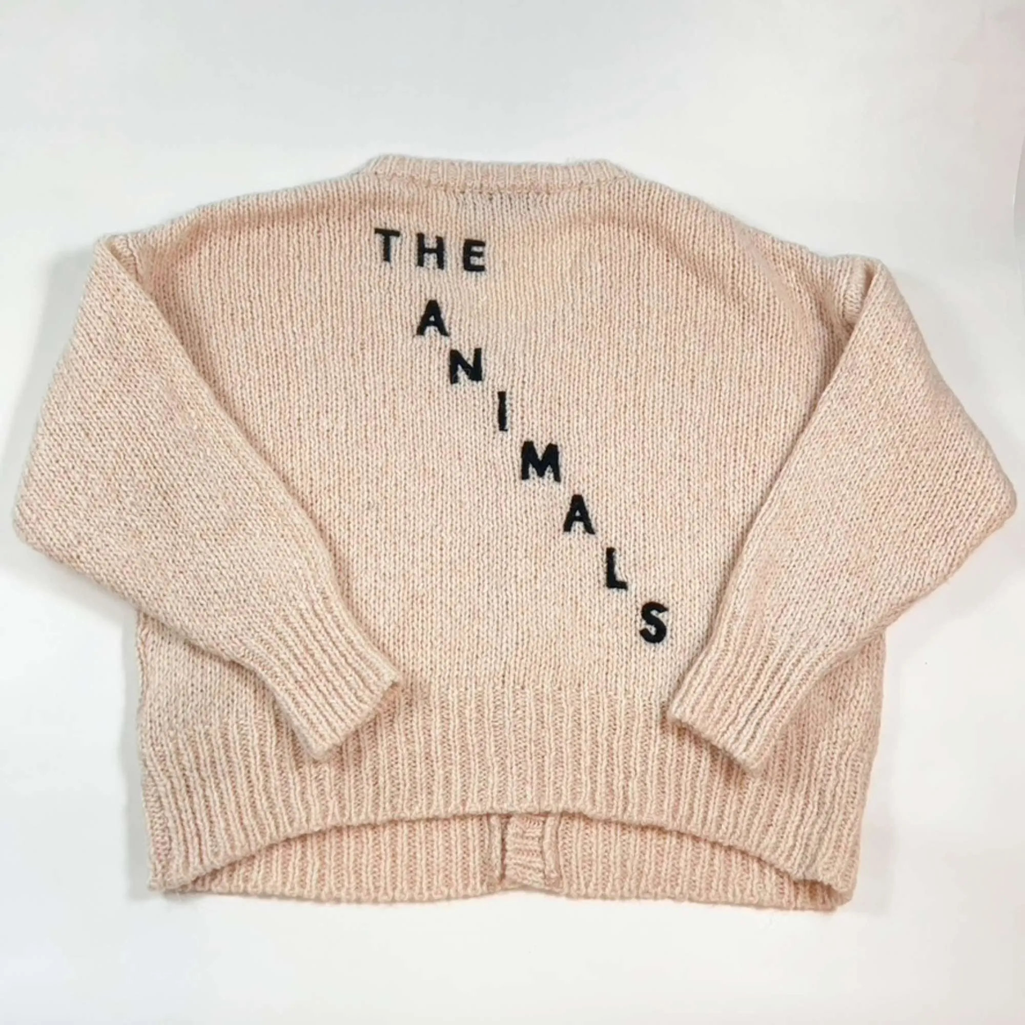 The Animals Observatory soft pink Rustic Peasant oversize cardigan 10Y