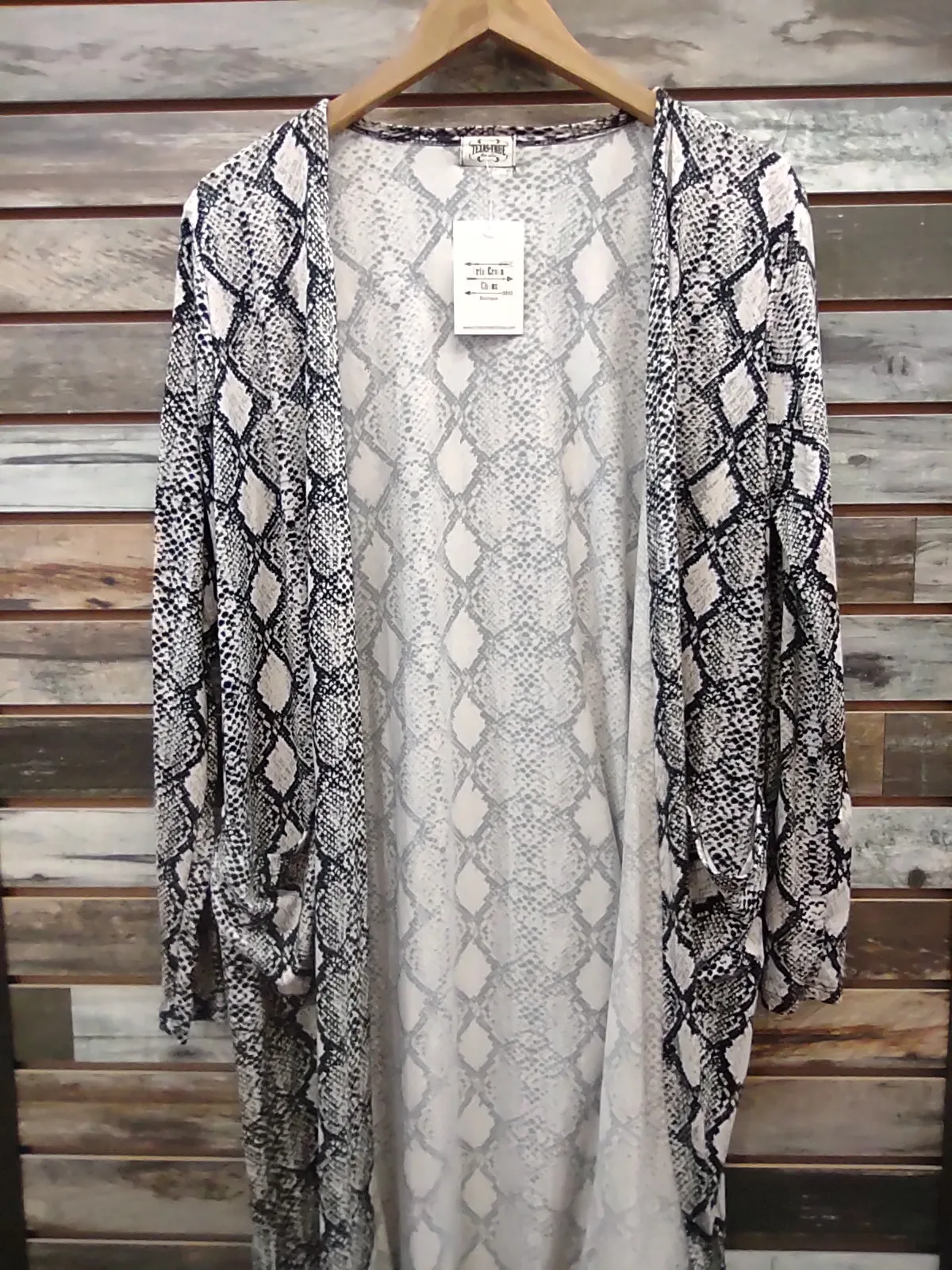 The Snakeskin Way Black Cardigan