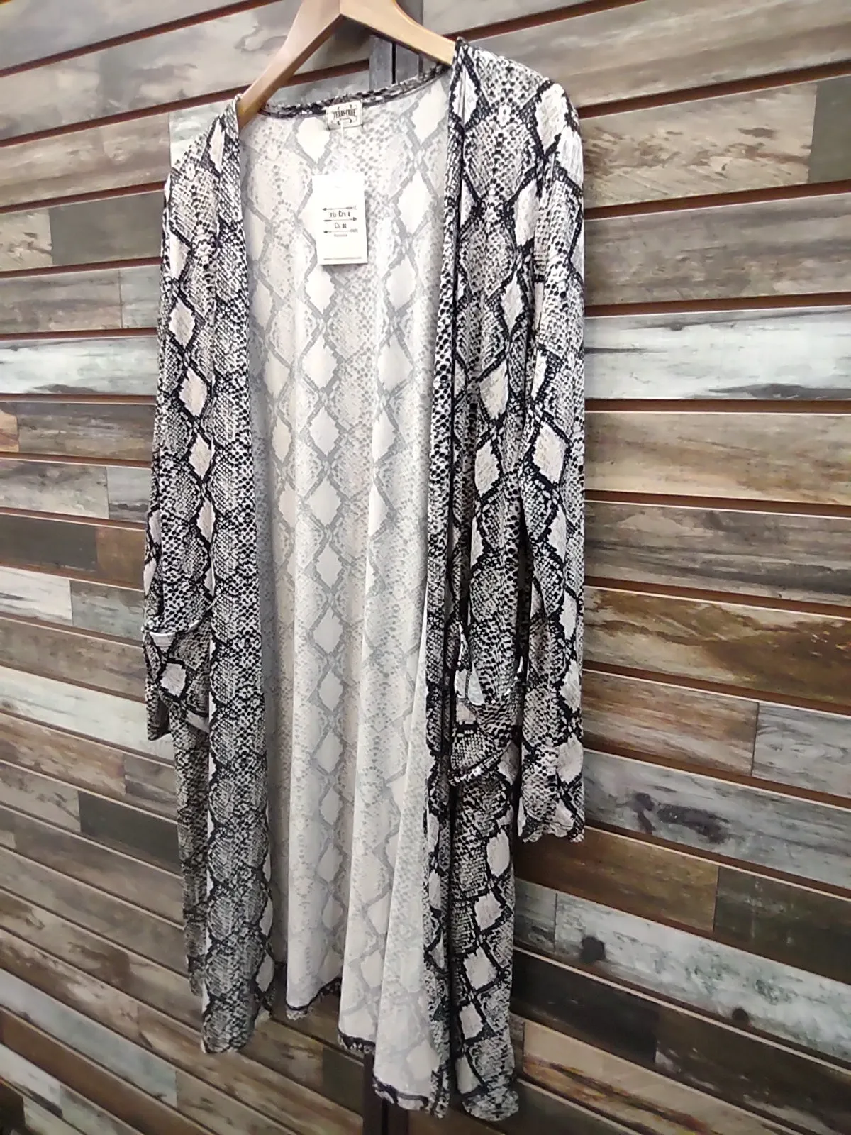 The Snakeskin Way Black Cardigan