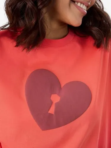 The Souled Store Official Alice in Wonderland: Cheshire Women and Girls Short Sleeve Round Neck Orange Graphic Printed Cotton Oversized T-Shirts