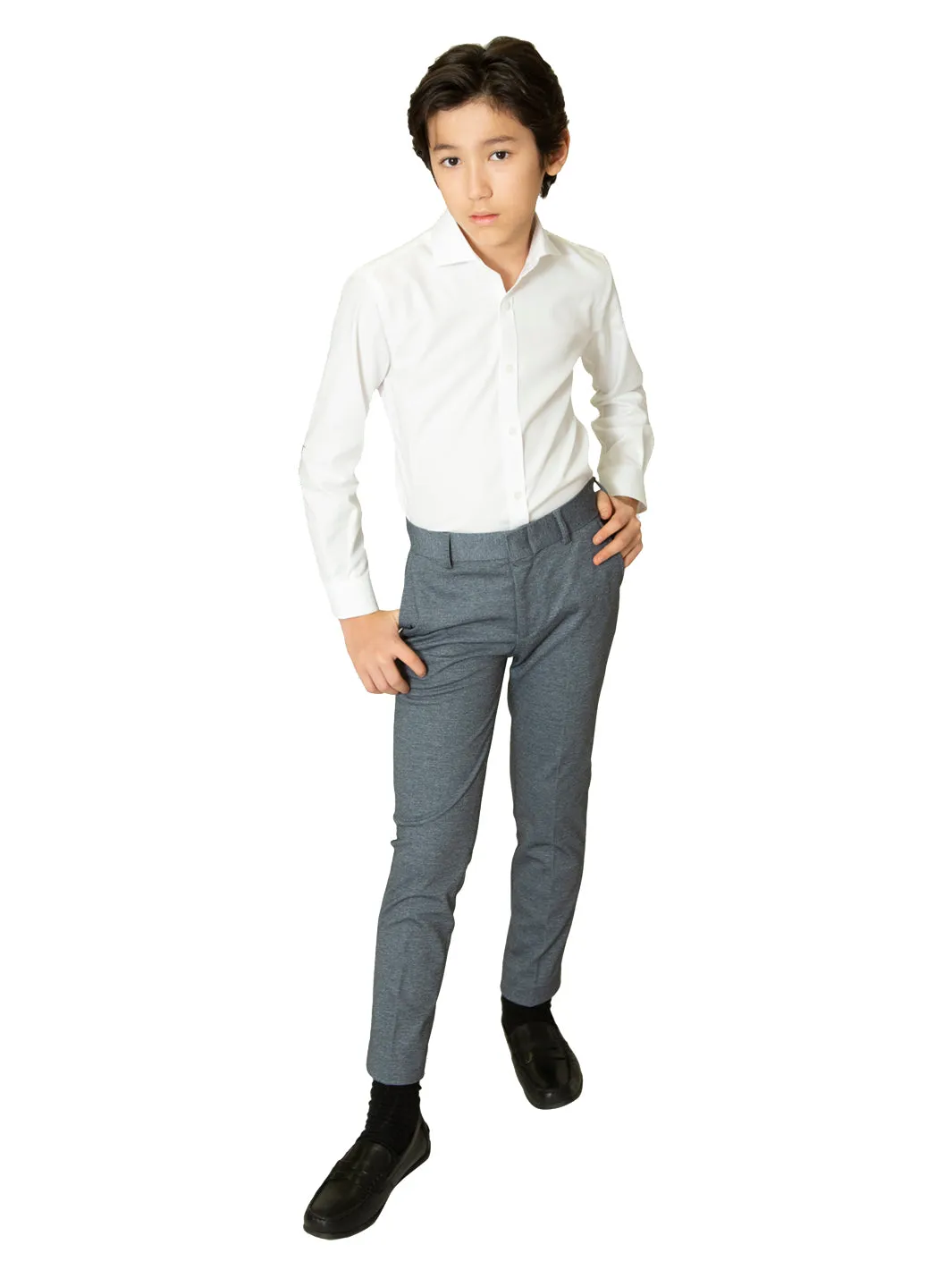 T.O. Boy's Soho Stretch Pants - Grey