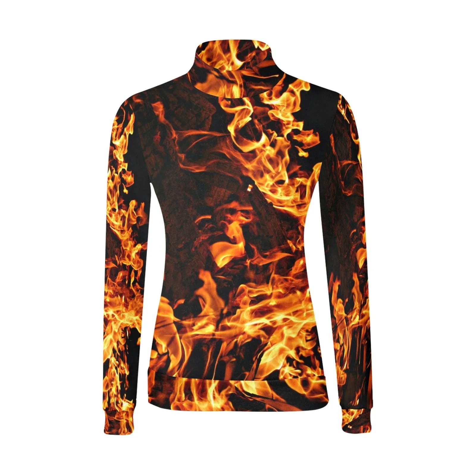 Turtle Neck Fire Flames Pullover,Gift for Christmas/Thanksgiving/Birthday/Graduation/Halloween/Housewarming/New Year/Anniversary/Back2School