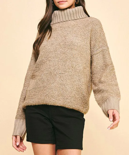 Turtleneck Sweater - Camel - FINAL SALE