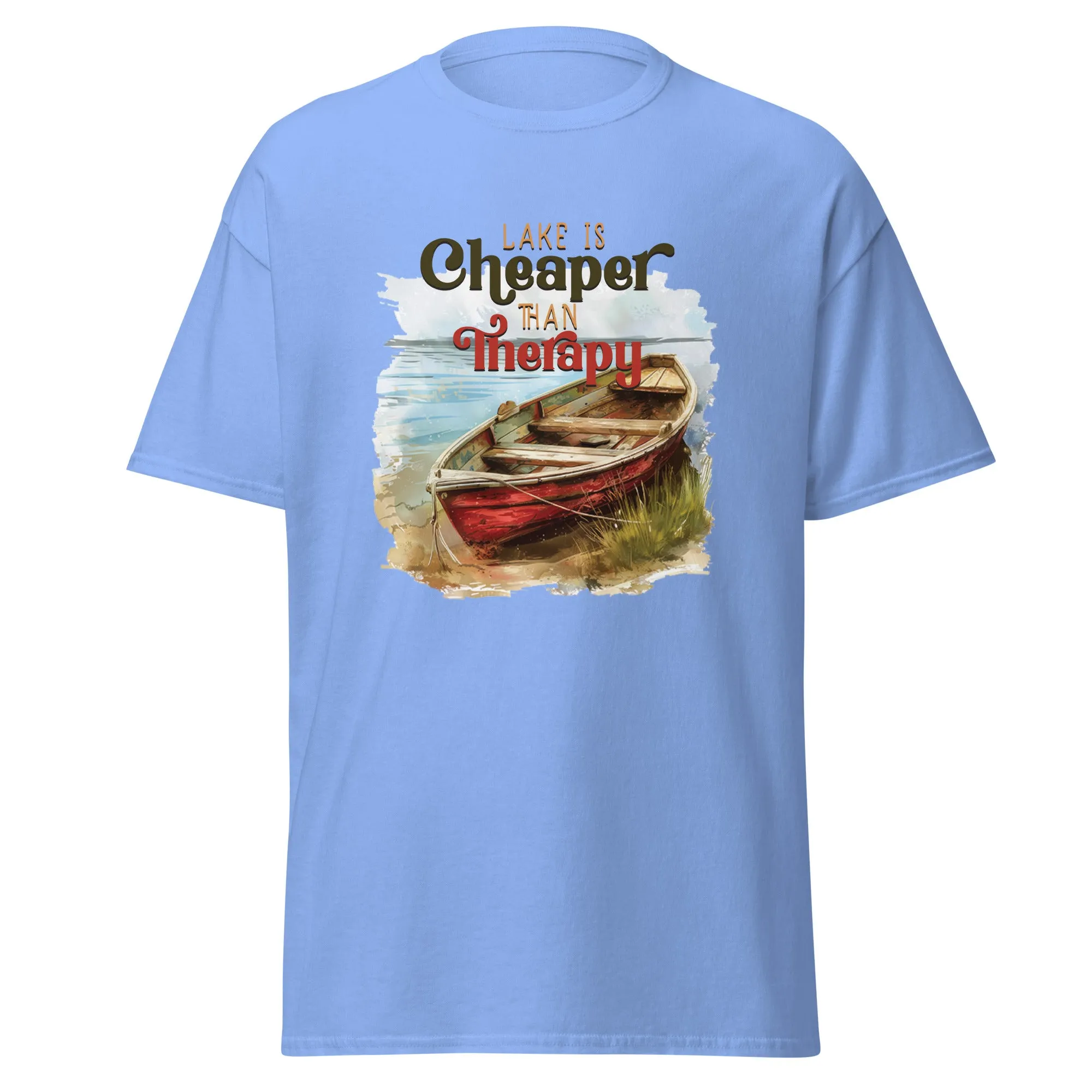 Unisex Classic Gildan 5000 T-Shirt Lake is Better Than Therapy T-Shirt