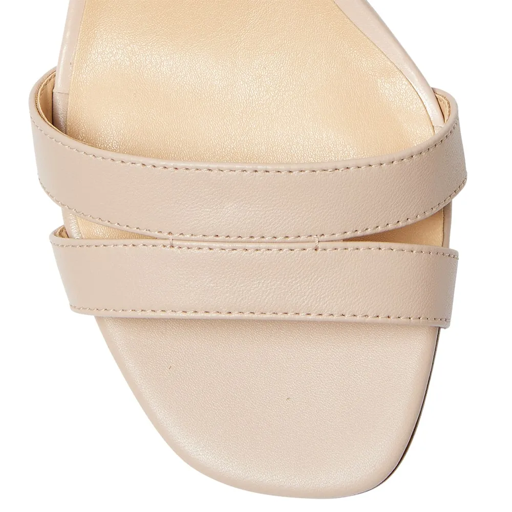 Utopia Heel in Blush Leather