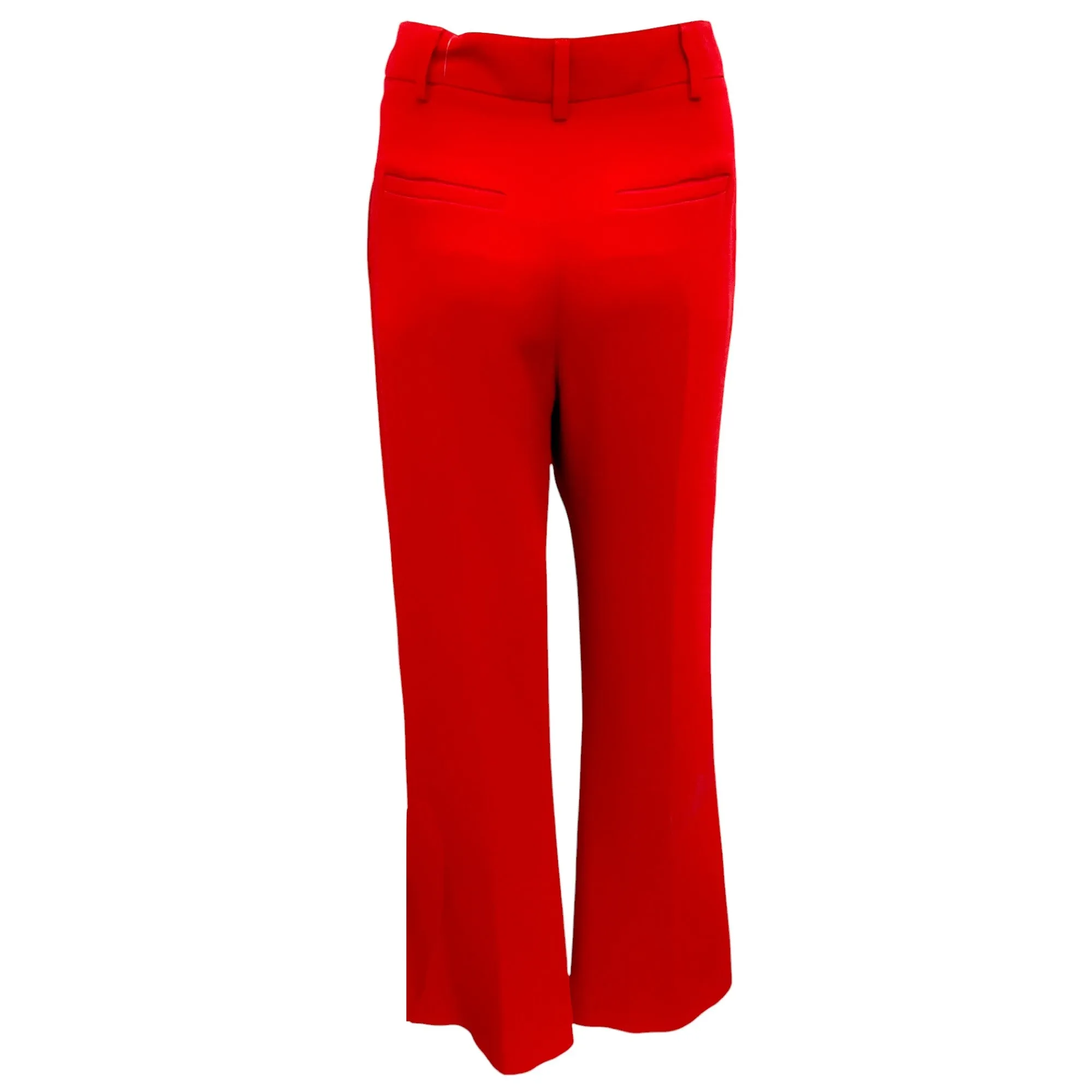 Valentino Red 2024 High-Waist Silk Trousers