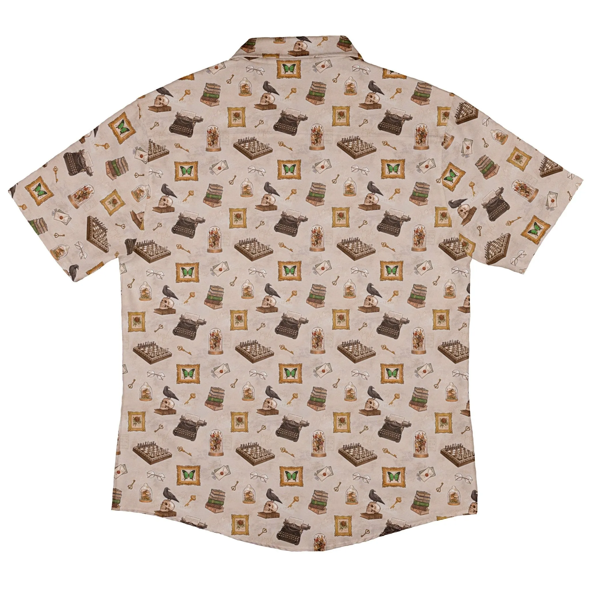 Vintage Gothic Library Button Up Shirt