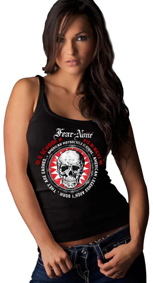 Women's Sunburst-Skull Rider Tank