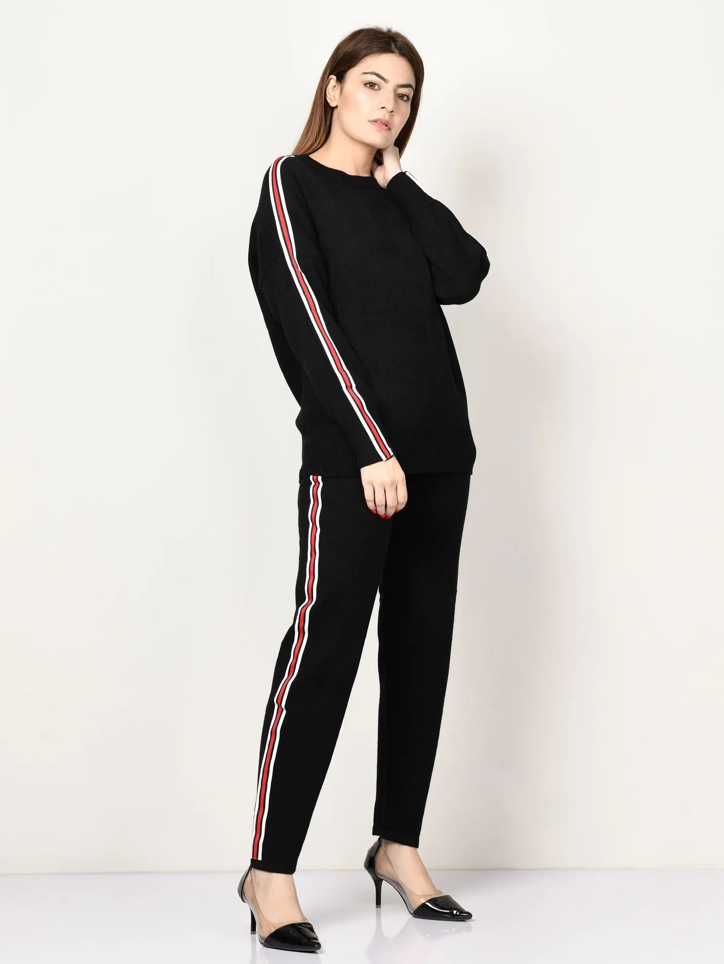Woolen Striped Sweatsuit