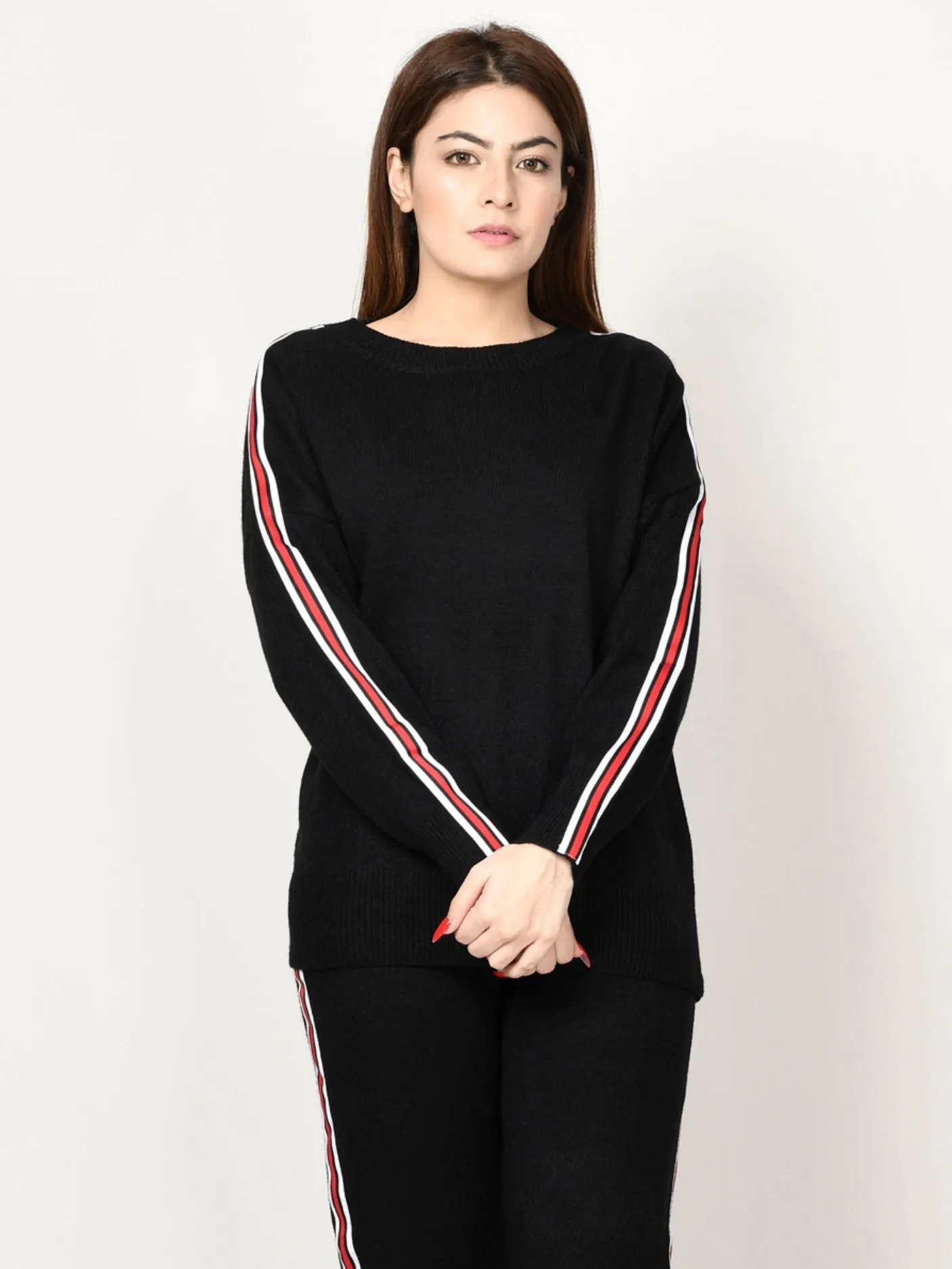 Woolen Striped Sweatsuit