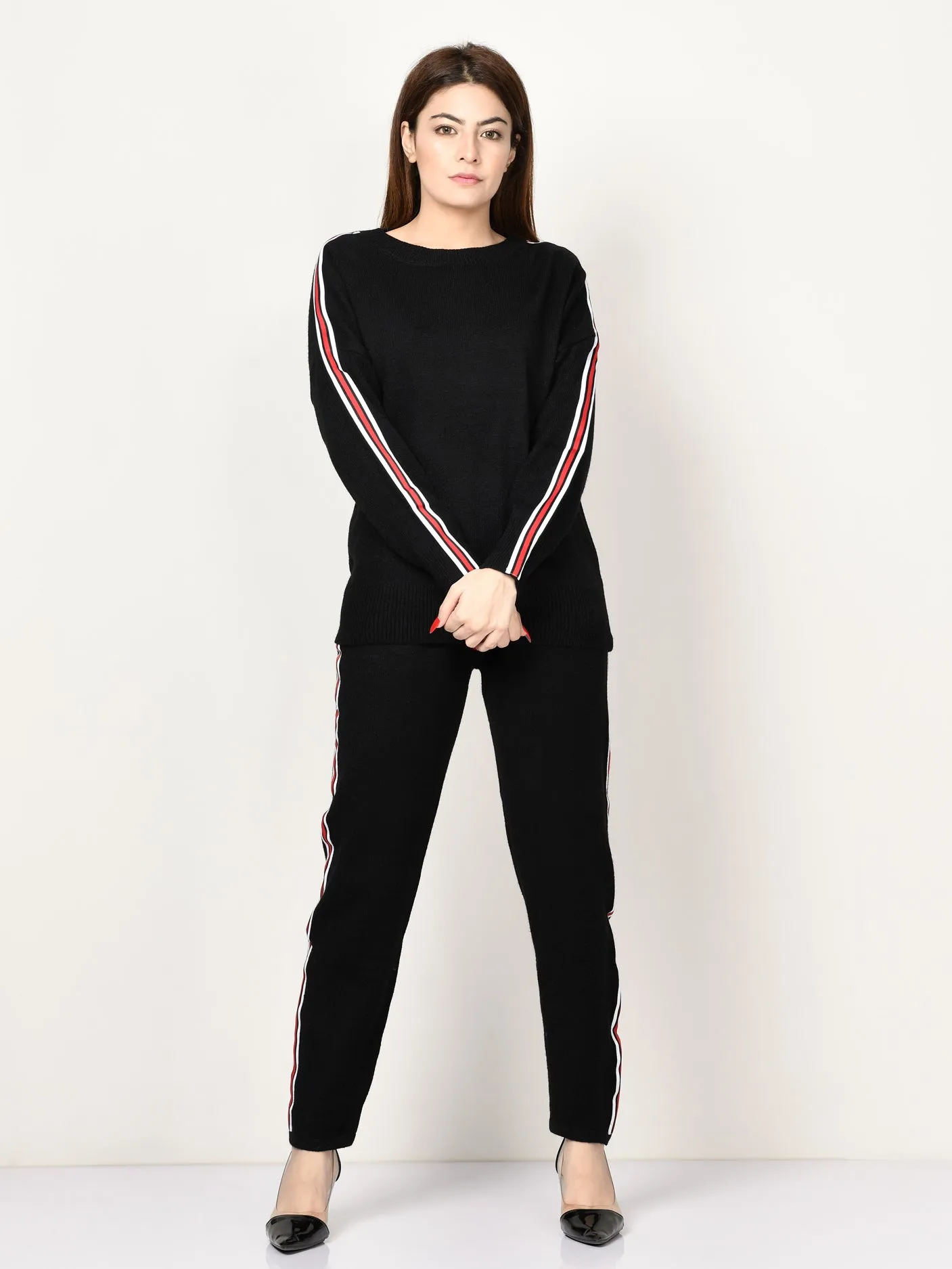 Woolen Striped Sweatsuit